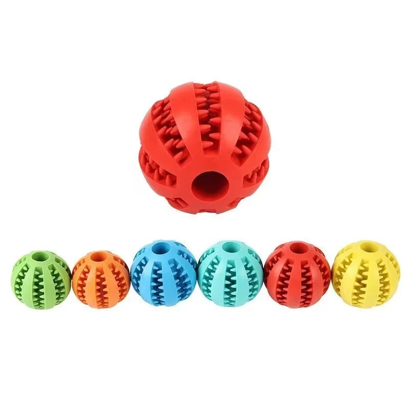 Pet Bite resistant Rubber Watermelon Tooth Ball Dog Toy Elastic Hot Sale Dog Food Spill Ball PetDogsBalls Food leaker