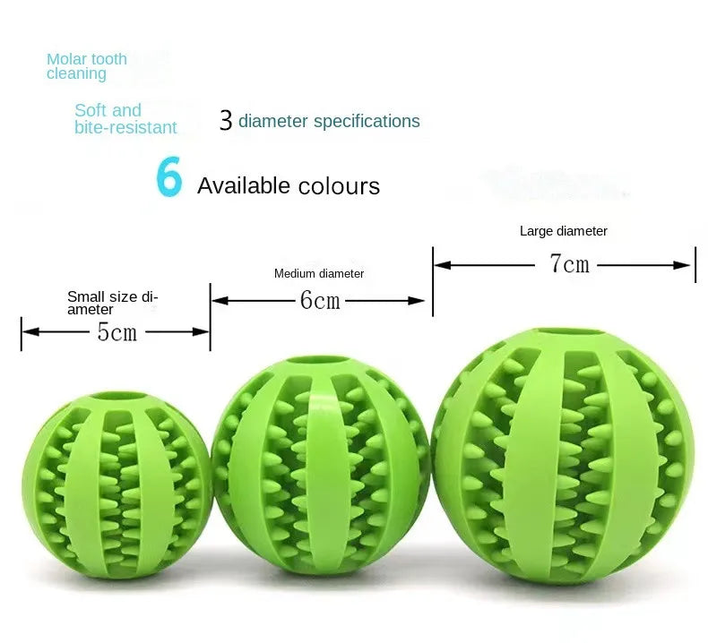 Pet Bite resistant Rubber Watermelon Tooth Ball Dog Toy Elastic Hot Sale Dog Food Spill Ball PetDogsBalls Food leaker