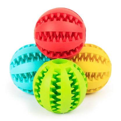 Pet Bite resistant Rubber Watermelon Tooth Ball Dog Toy Elastic Hot Sale Dog Food Spill Ball PetDogsBalls Food leaker