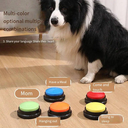 Dog Communication Buttons Voice Recording Button for Pet Training Buzzer 30 Second Record Playback Funny Gift for Talking Pet