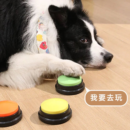 Dog Communication Buttons Voice Recording Button for Pet Training Buzzer 30 Second Record Playback Funny Gift for Talking Pet