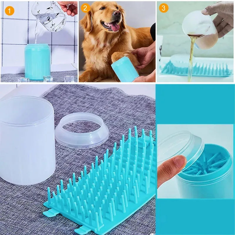 Paw Plunger Pet Paw Cleaner Soft Silicone Foot Cleaning Cup Portable Cats Dogs Paw Clean Brush Home Practical Supplies 3 Sizes